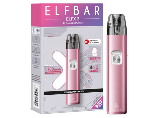 Elfbar Elfx 2 E-Zigaretten Set in Berry Pink