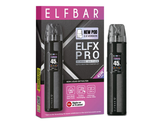 Elfbar Elfx Pro Classic Edition E-Zigaretten Set in Black