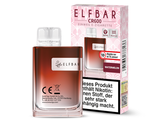 Elfbar - CR600 Einweg E-Zigarette - Watermelon Peach