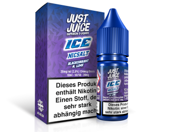 Just Juice - Blackcurrant & Lime Ice - Nikotinsalz Liquid