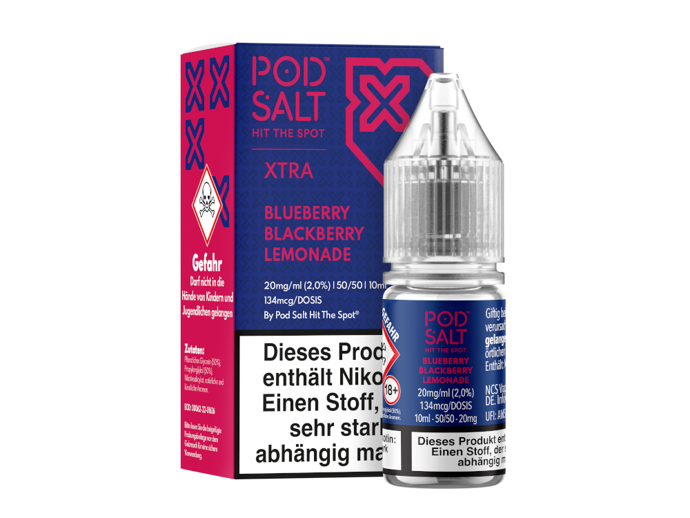 Pod Salt X - Nikotinsalz Liquid  - Blueberry Blackberry Lemonade