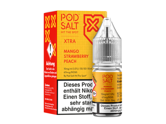 Pod Salt X - Nikotinsalz Liquid  - Mango Strawberry Peach