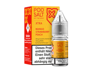 Pod Salt X - Nikotinsalz Liquid  - Mango Strawberry Peach