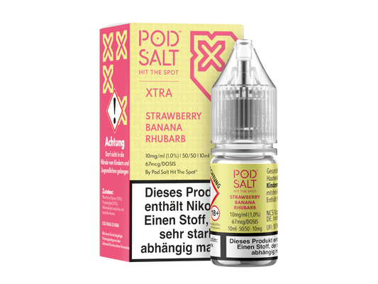 Pod Salt X - Nikotinsalz Liquid  - Strawberry Banana Rhubarb