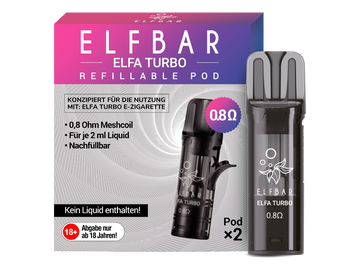 Elfbar - Elfa Turbo 0,8 Ohm Pod (2 Stück pro Packung)