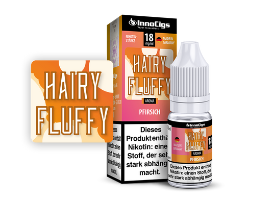 Hairy Fluffy Pfirsich Aroma Liquid für E-Zigaretten, 9 mg/ml