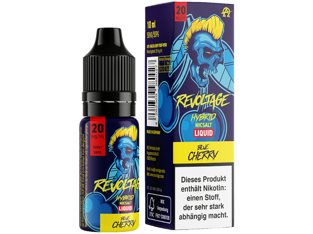 Revoltage - Tobacco Gold - Hybrid Nikotinsalz Liquid - Blue Cherry