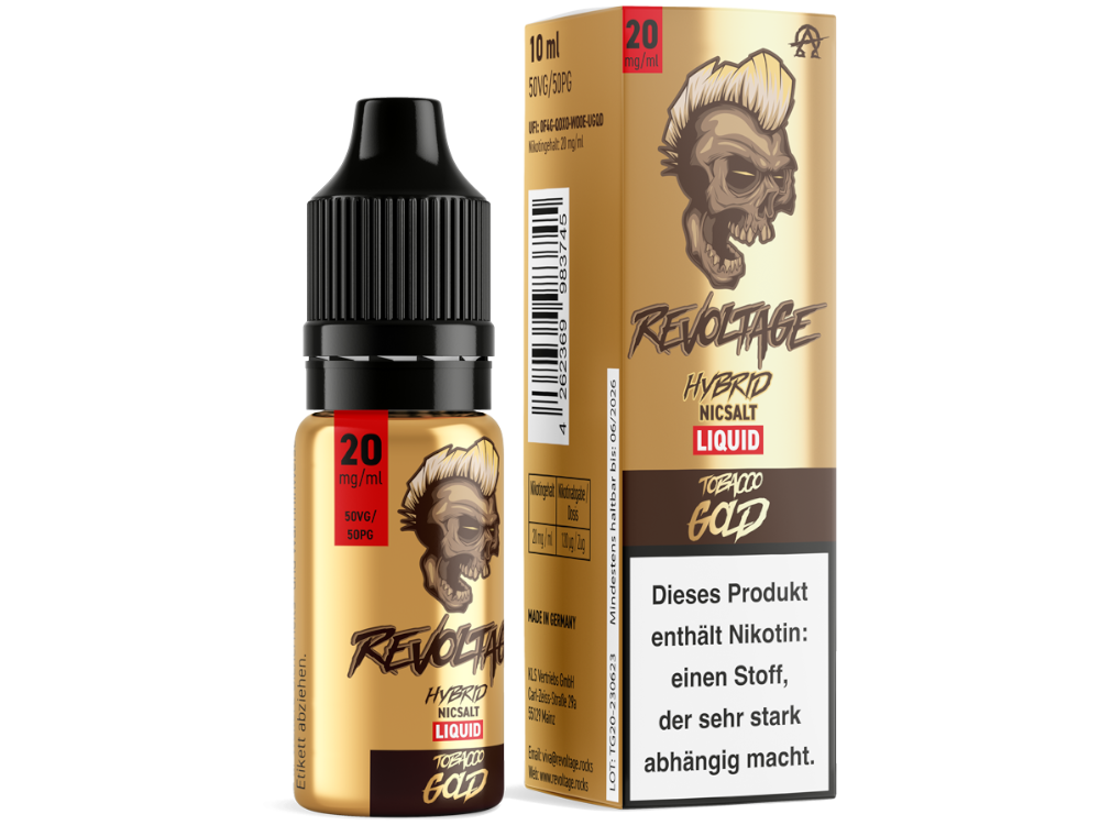 Revoltage - Tobacco Gold - Hybrid Nikotinsalz Liquid - Tobacco Gold