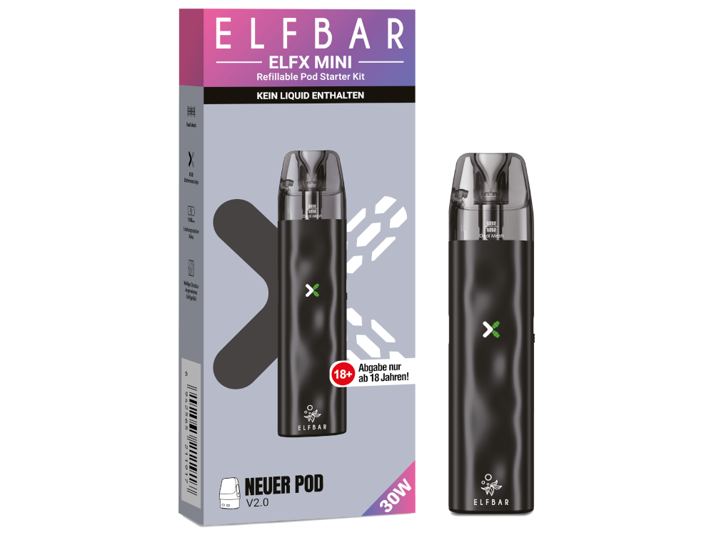 Elfbar Elfx Mini E-Zigaretten Set in Black
