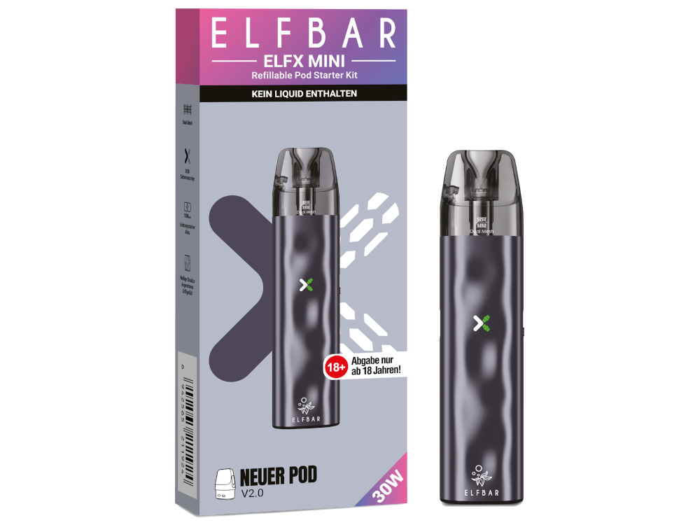 Elfbar Elfx Mini E-Zigaretten Set in Grey