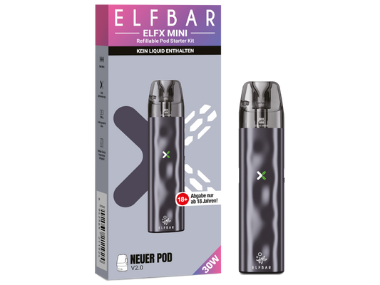 Elfbar Elfx Mini E-Zigaretten Set in Grey