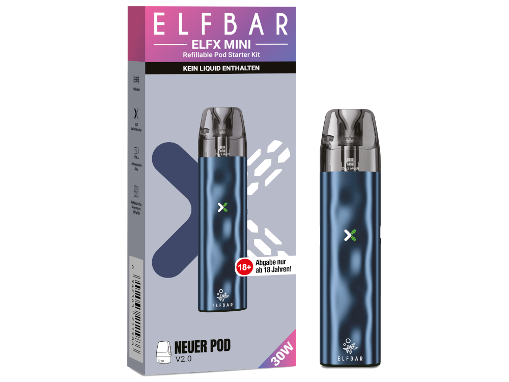 Elfbar Elfx Mini E-Zigaretten Set in Ocean