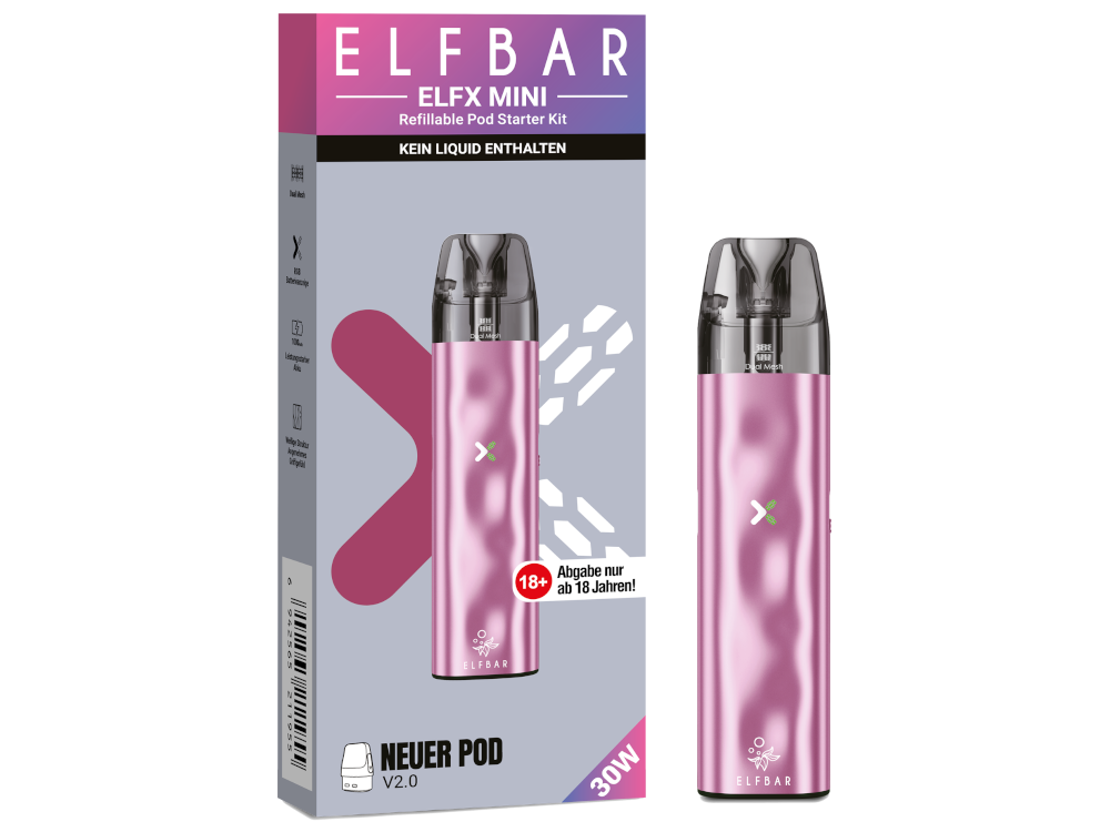 Elfbar Elfx Mini E-Zigaretten Set in Pink