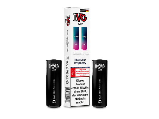 IVG AIR Pod (2 Stück pro Packung), Blue Sour Raspberry, 20 mg/ml